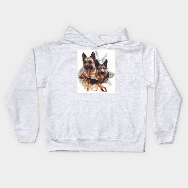 German Shepherd Kids Hoodie by BarbBarcikKeith